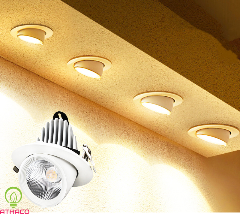 Đèn led âm trần downight xoay 360 cao cấp