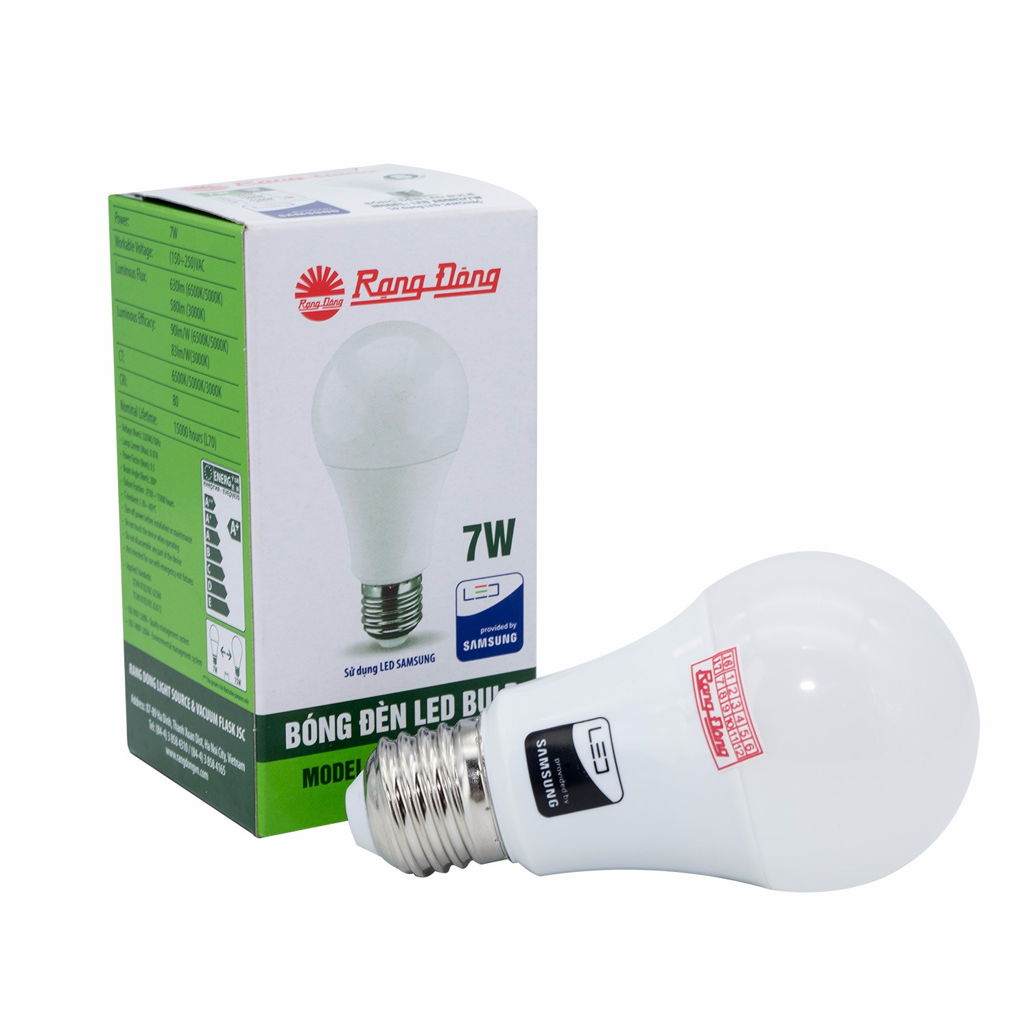 Đèn Led Bulb 7W Rạng Đông den led bup 7w rang dong ha noi one light 2