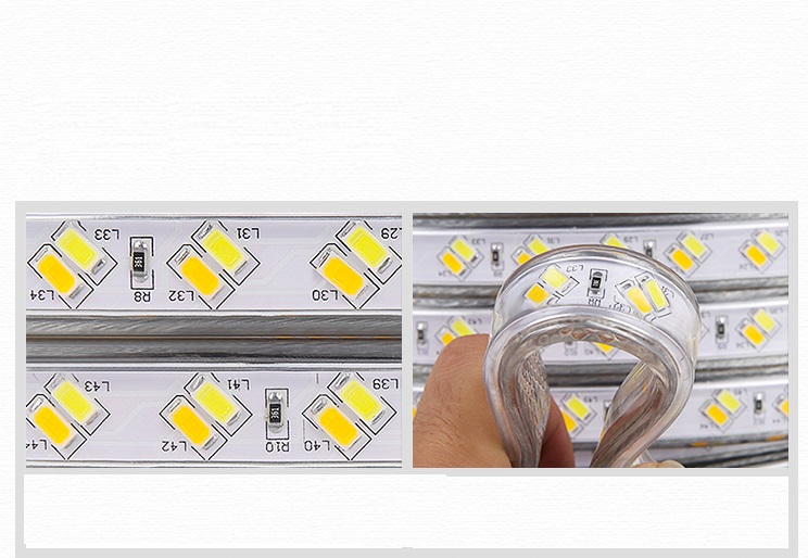 Đèn led dây 5730 siêu sáng 2 hàng bóng chéo  hắt trần cao cấp 100M