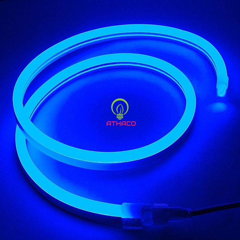 Đèn led dây neon 220v cuộn 100m màu xanh dương