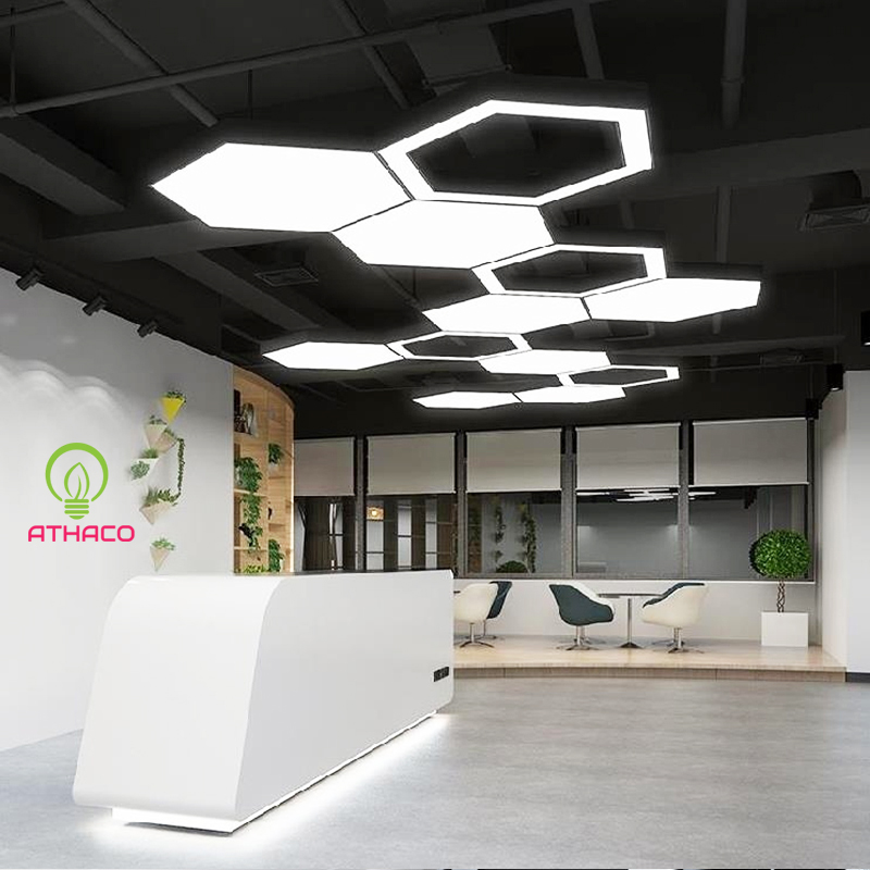 Đèn Thả Văn Phòng Dáng Lục Giác 48W D600 Đèn Thả Văn Phòng Dáng Lục Giác 48W D600