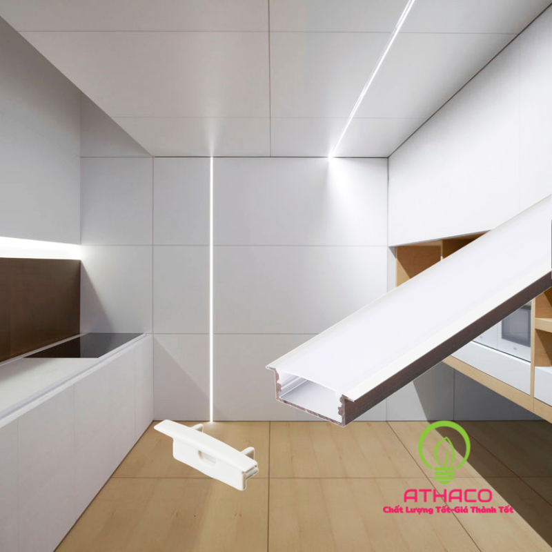 Đèn led thanh nhôm U3010 Y lắp âm Đèn led thanh nhôm U3010 Y lắp âm