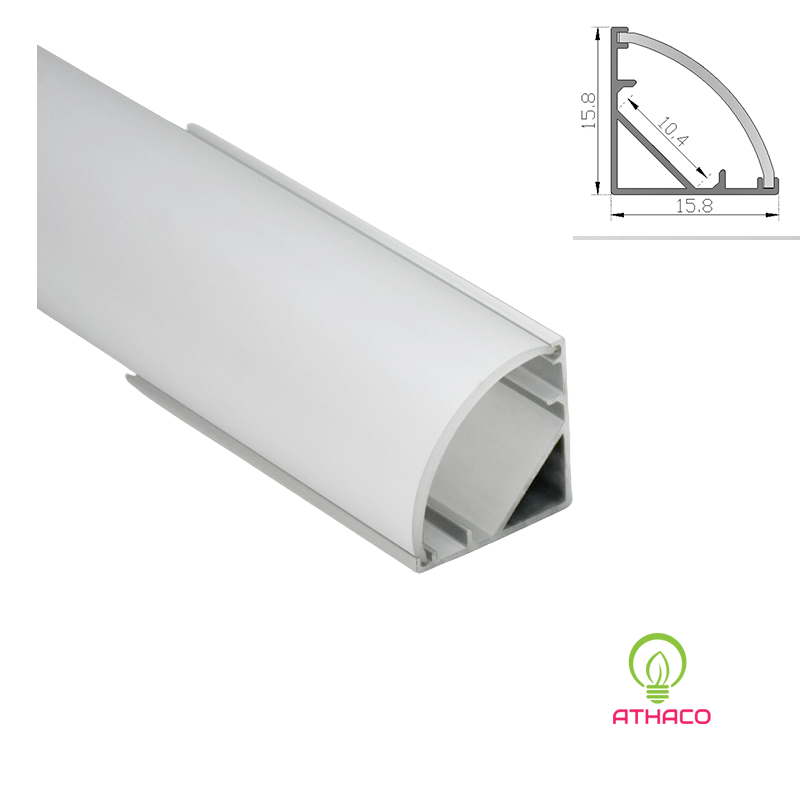 Đèn led thanh nhôm định hình V1616 lắp góc Đèn led thanh nhôm định hình V1616 lắp góc(Loại dày)