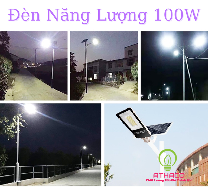 Đèn Đường Năng Lượng Mặt Trời 100W 