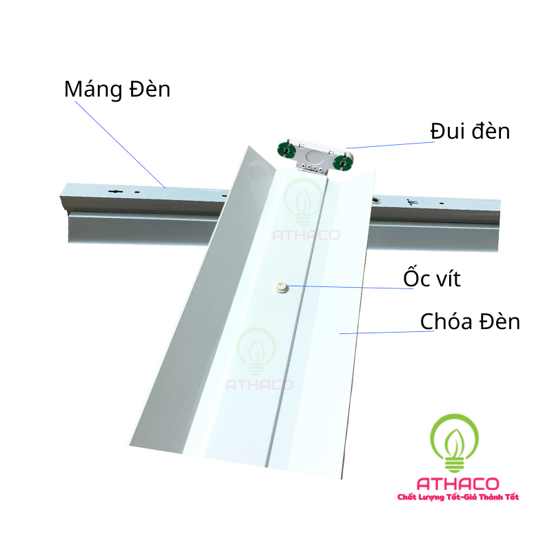 Máng đèn led đôi 1.2M Chóa Sơn Tĩnh Điện Máng đèn led đôi 1.2M Chóa Sơn Tĩnh Điện