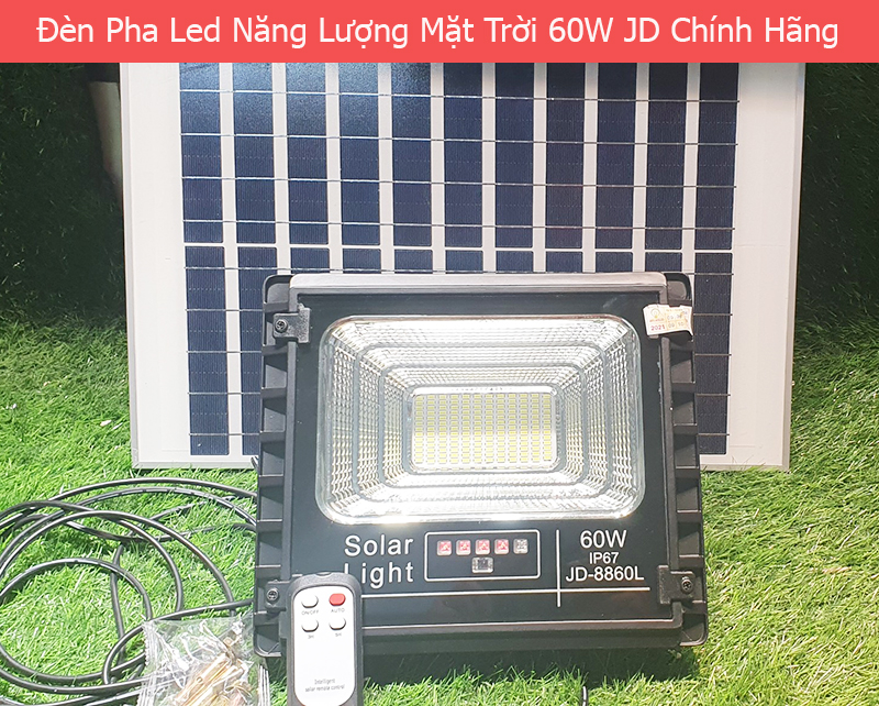 Đèn Pha Led Năng Lượng Mặt Trời 60W JD