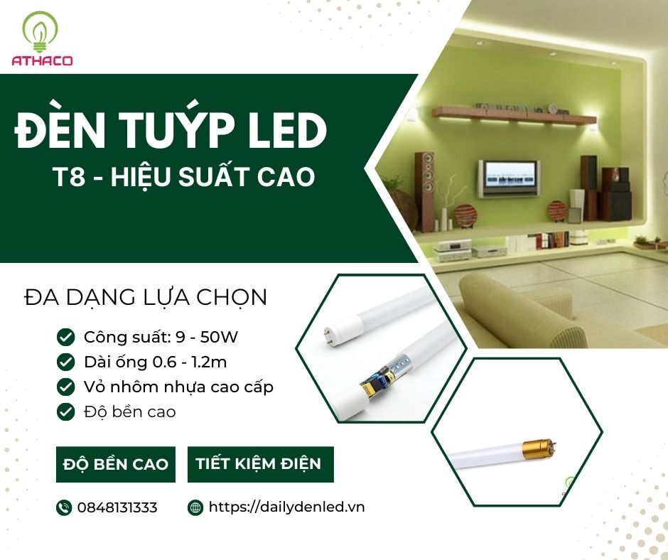 đèn tuyp led t8