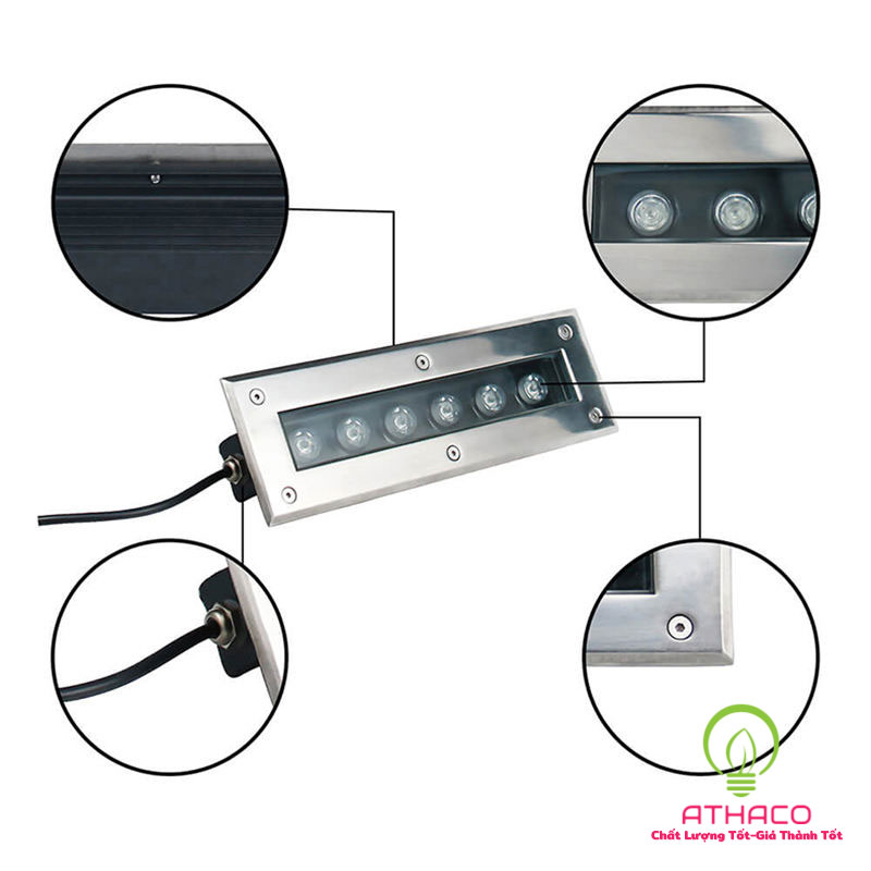 Đèn âm đất thanh chữ nhật UG06 - Công suất 5W/36W đèn âm đất hình chữ nhật