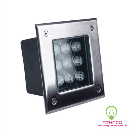 đèn âm đất vuông